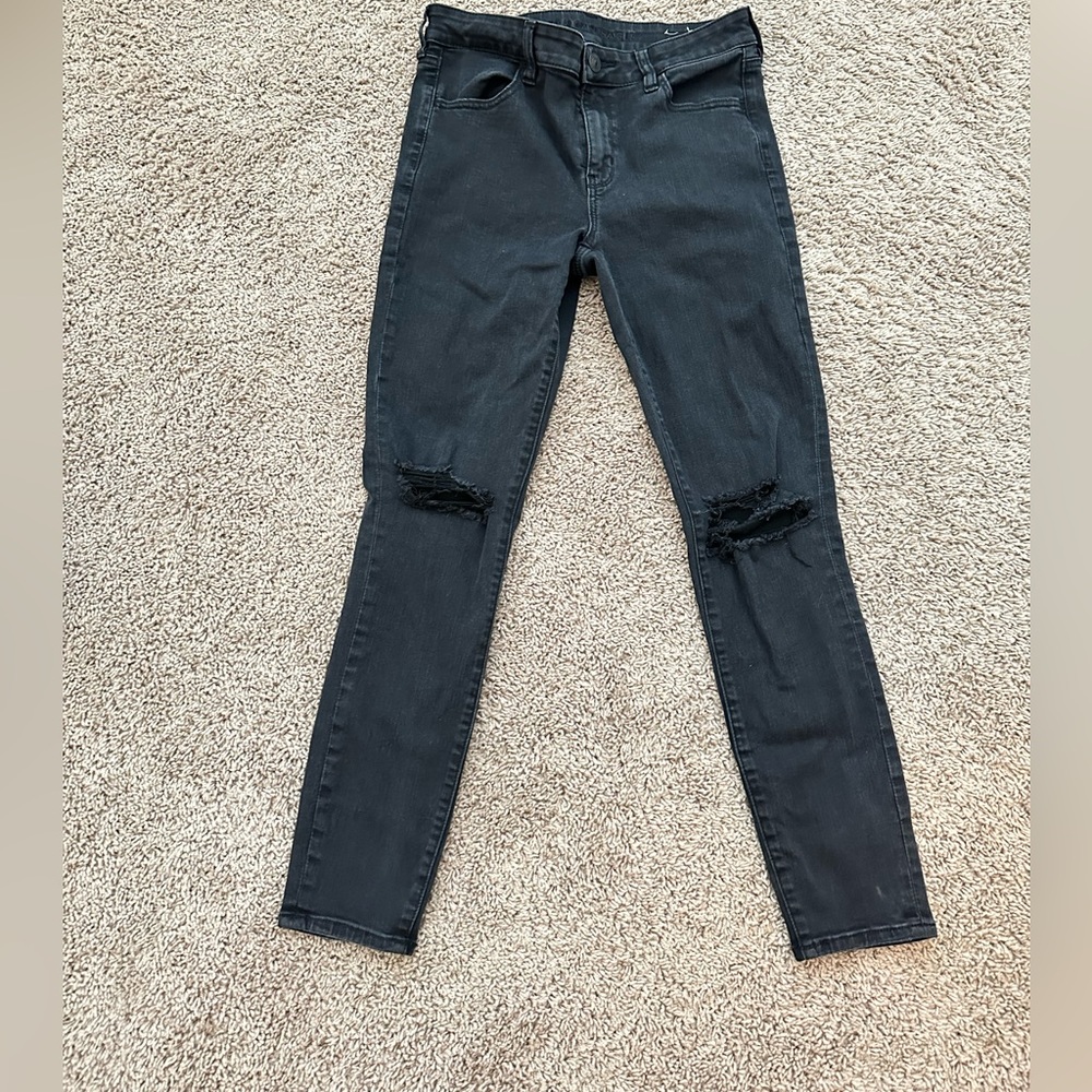 American Eagle Distressed Black Jeans